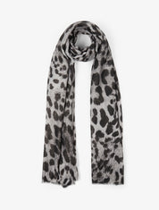 Foulard irisé imprimé léopard - Gris - 1