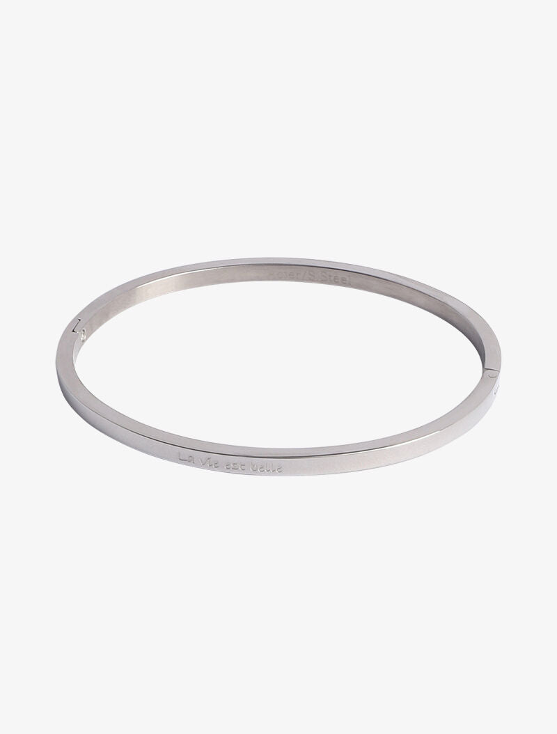 Bracelet à message gravé - Argent - 2