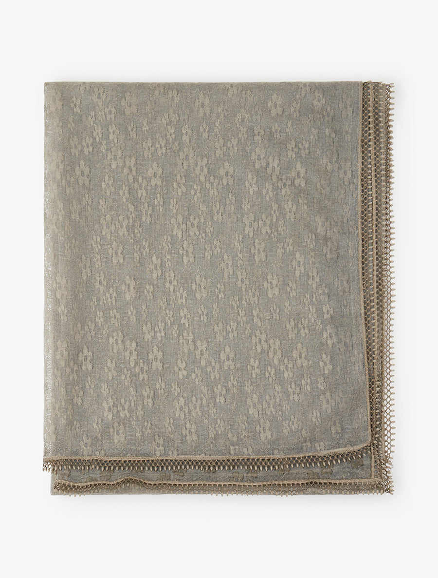 Foulard transparent à motif floral - Taupe - 2