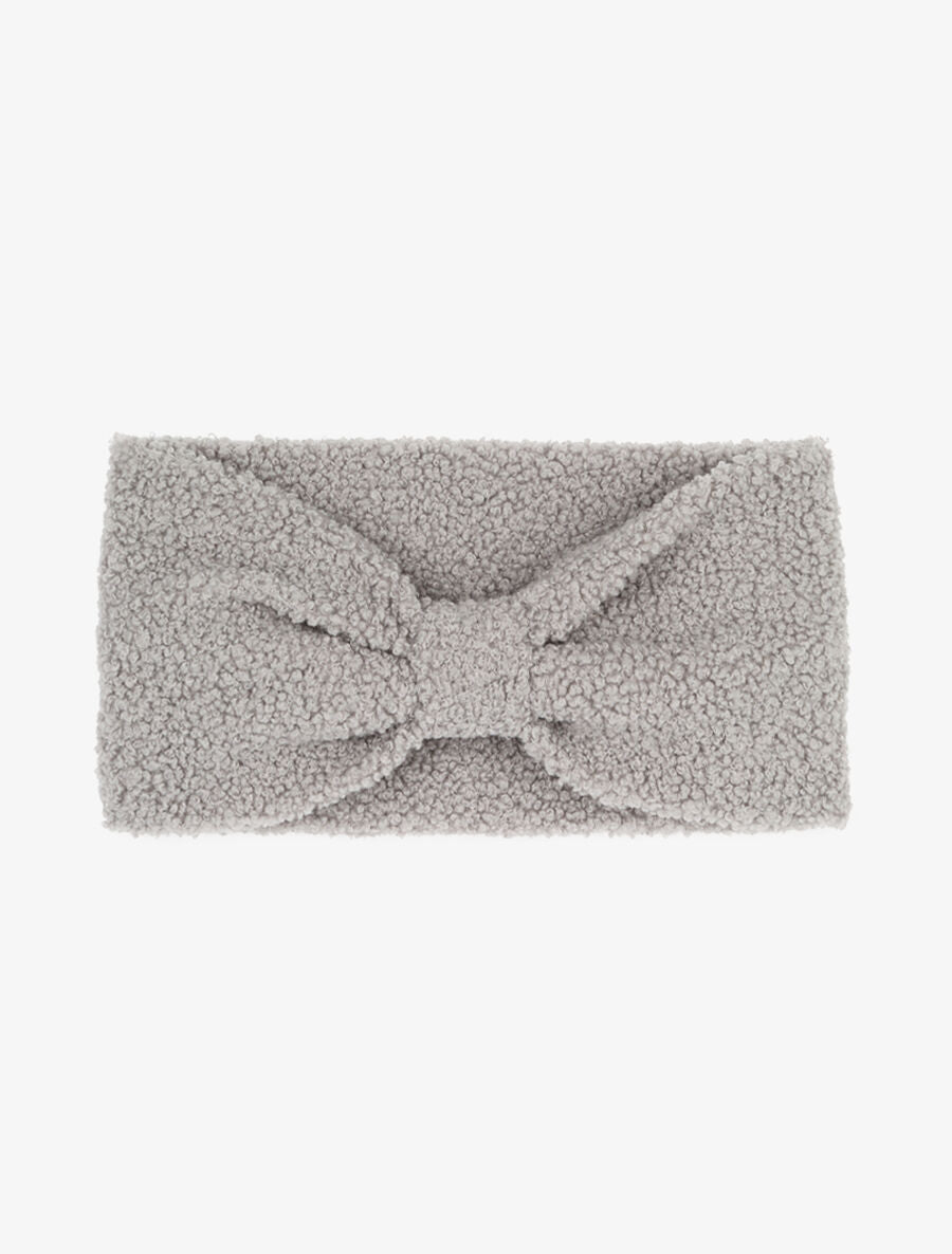 Bandeau noué pelucheux - Gris - 3