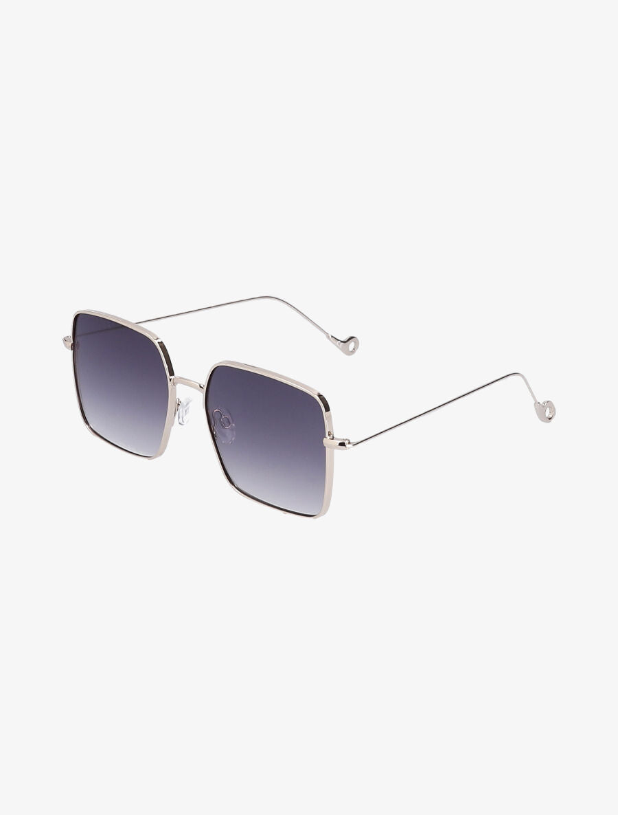 Lunettes de soleil carrées oversize - Noir/or - 1