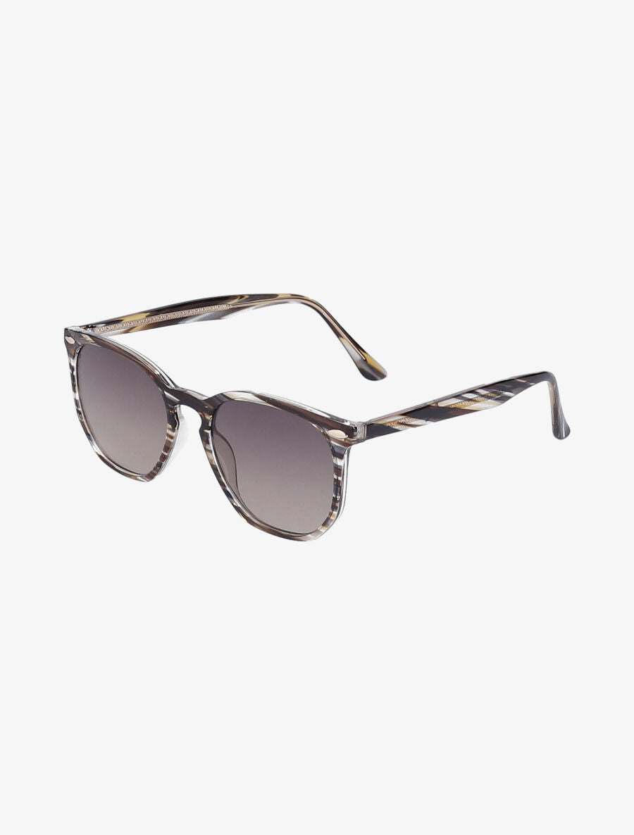 Lunettes de soleil wayfarer rondes - Marron - 2