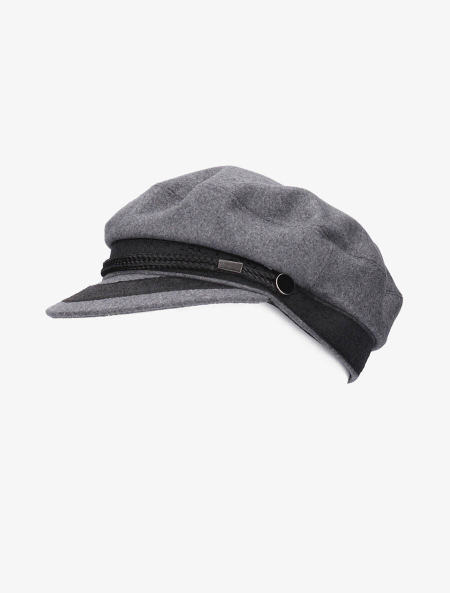 Casquette gavroche en laine - Gris - 2