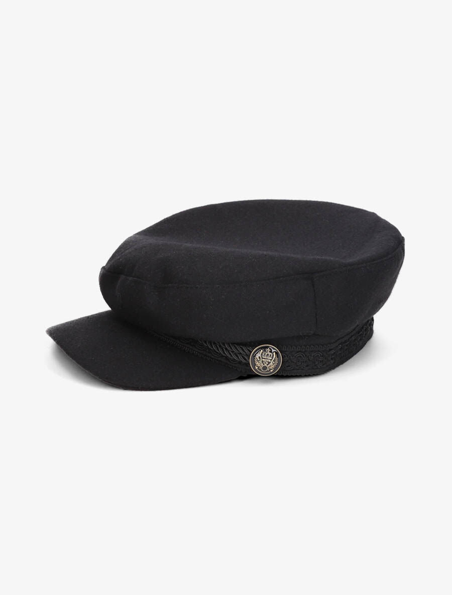 Casquette gavroche en laine - Noir - 3