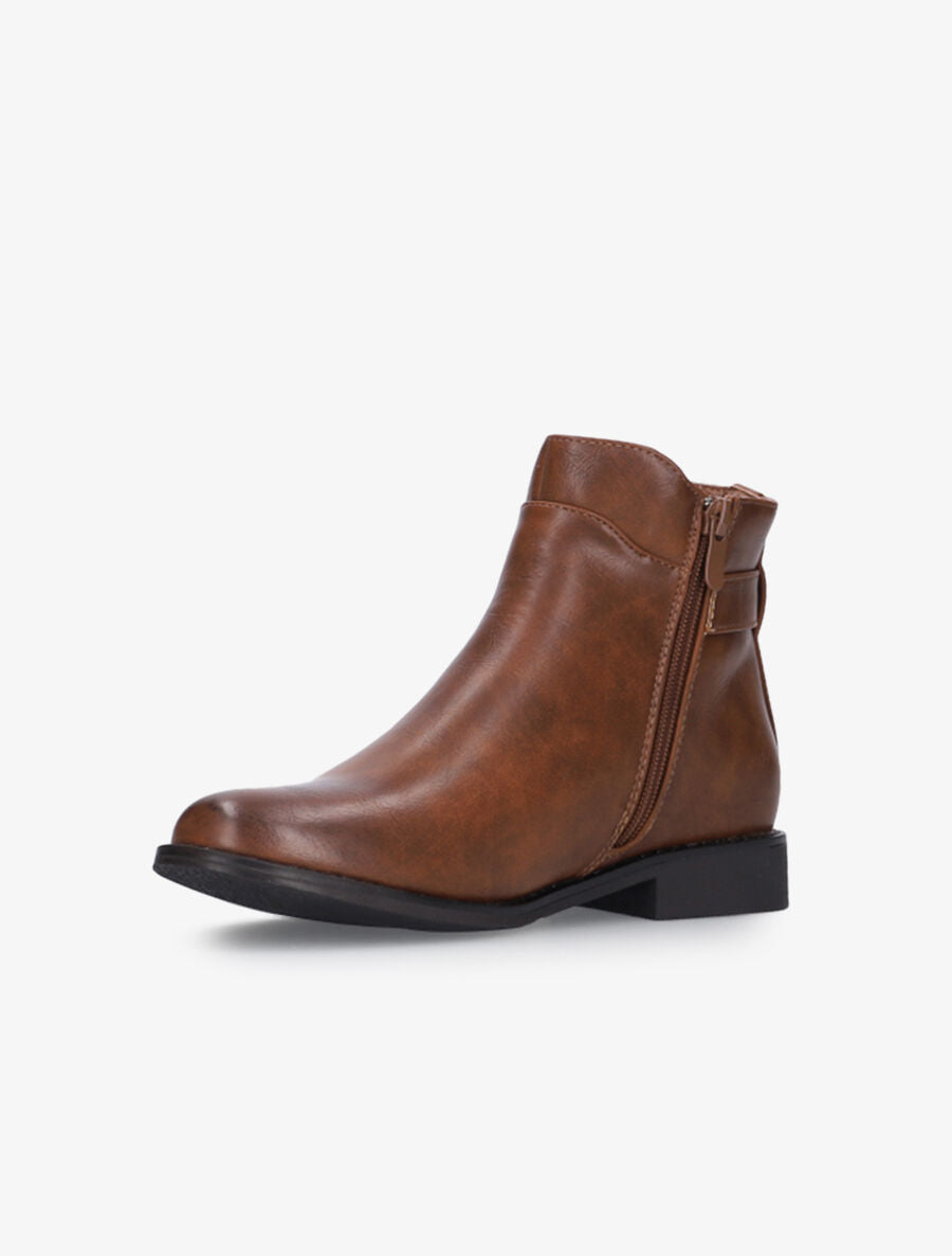 Boots à bout de sangle frangé - Camel - 3