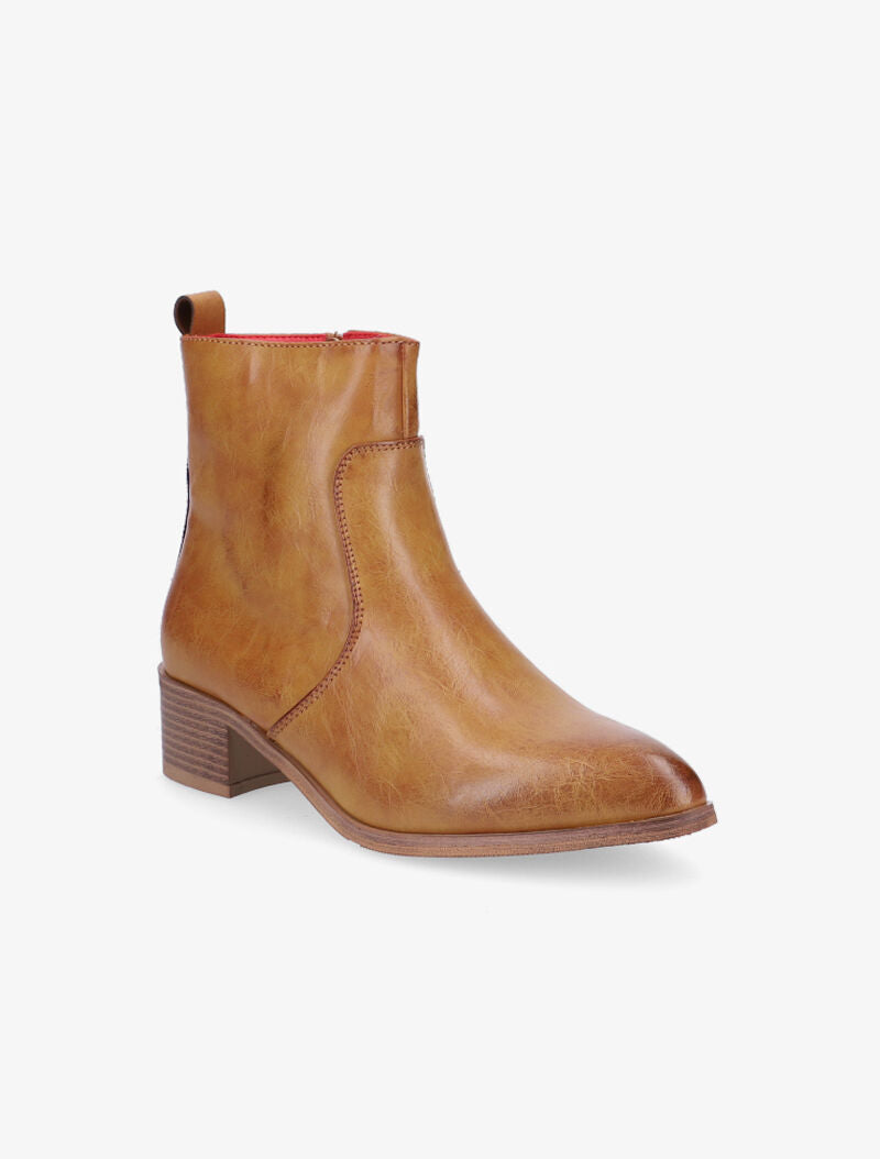 Boots basiques à bout pointus - Camel - 2