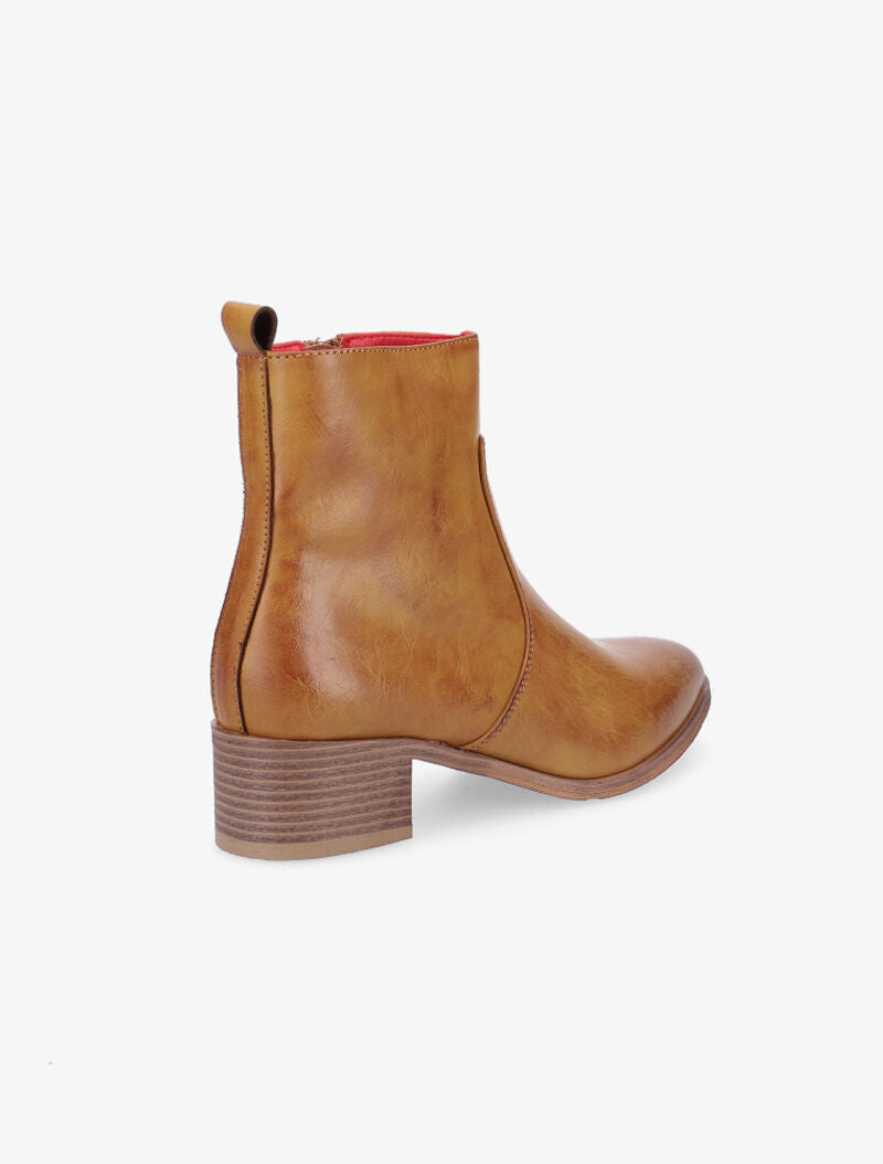 Boots basiques à bout pointus - Camel - 4