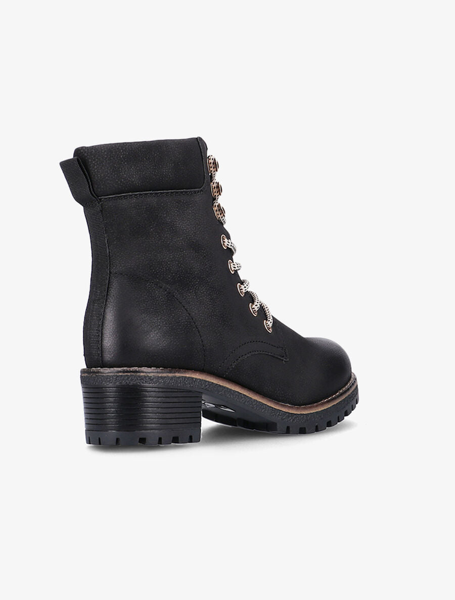 Boots à languette et intérieur duveteux - Noir - 4