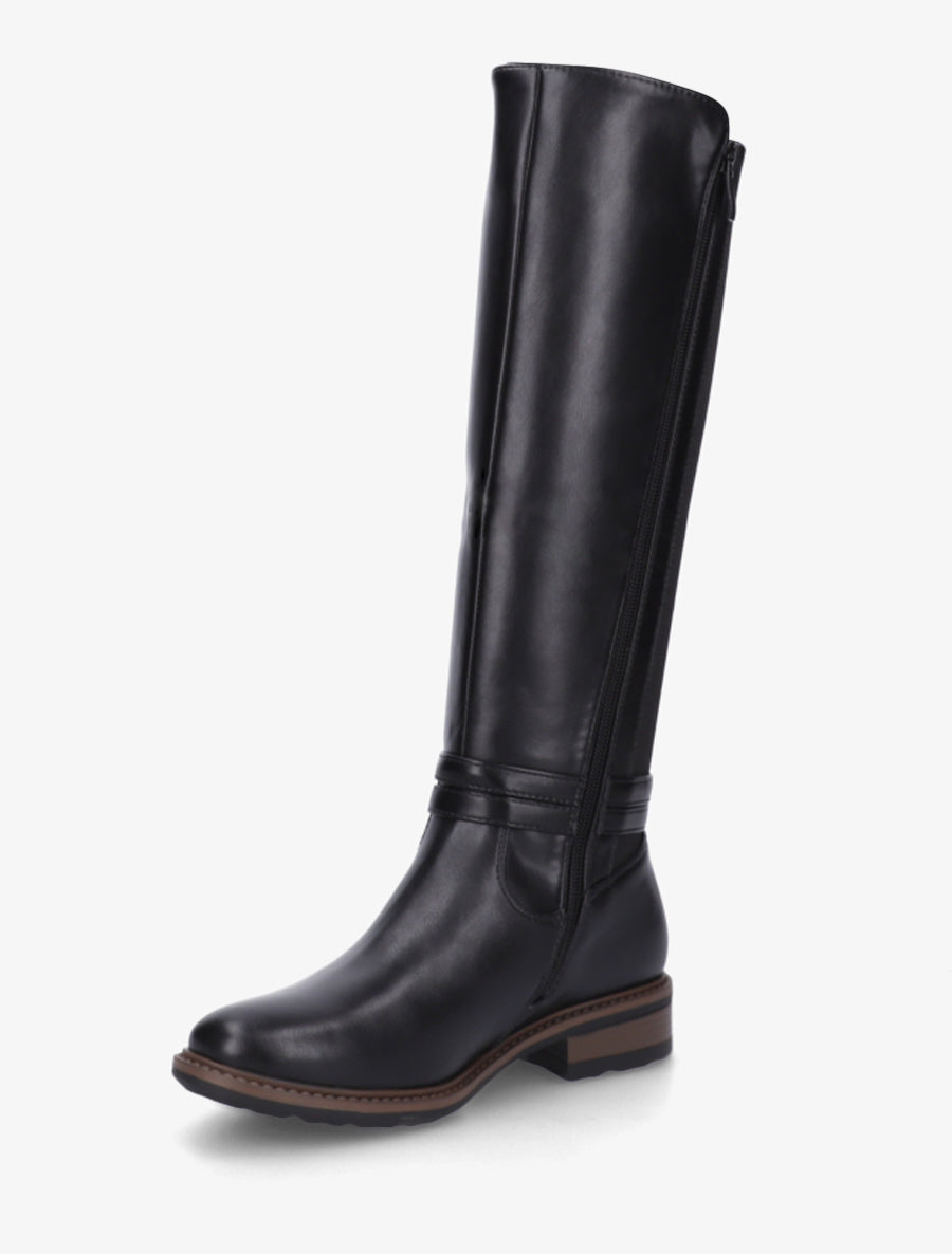 Bottes unies élastiquées - Noir - 3