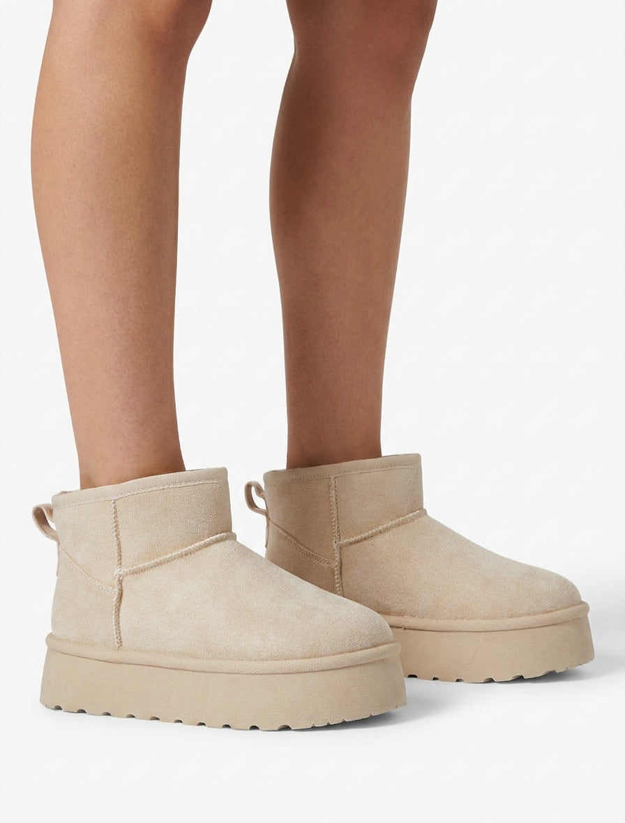 Botines forradas de ante - Beis