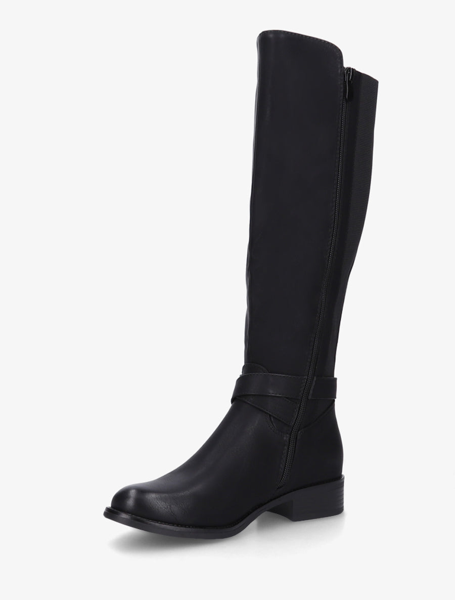Bottes élastiquées à sangle et boucle - Noir - 3