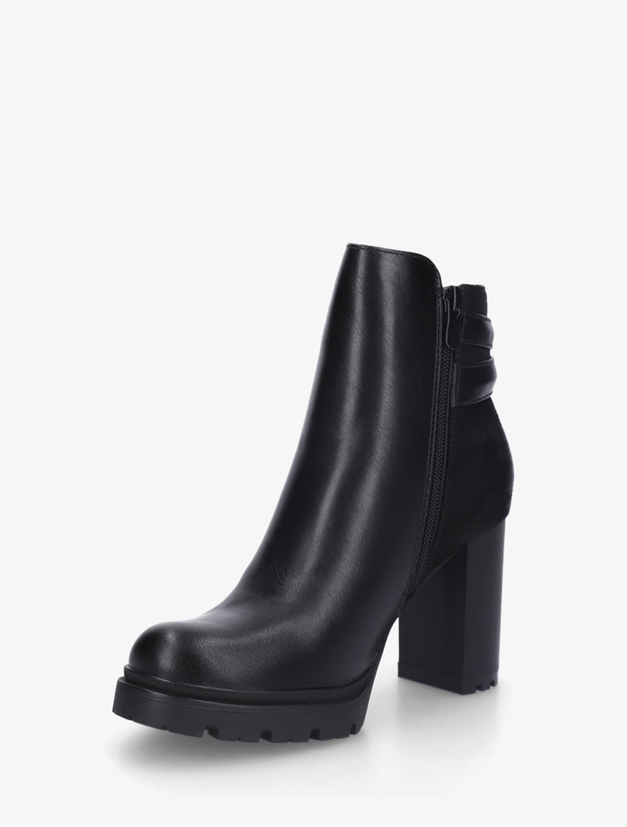 Bottines à talon et boucles - Noir - 3