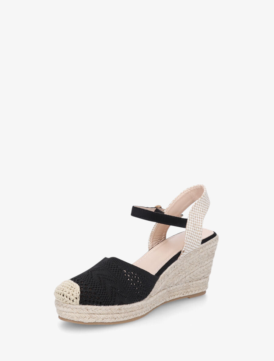 Espadrilles hautes en maille - Noir - 3