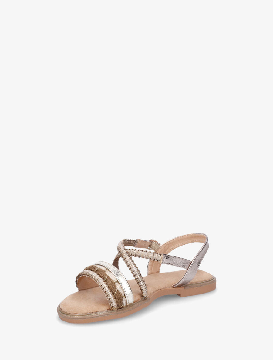 Nu-pieds à brides fantaisies - Taupe - 3