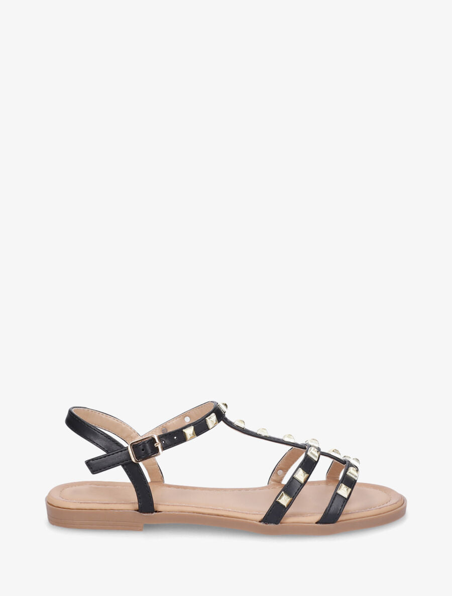 Nu-pieds plats cloutés - Noir - 5