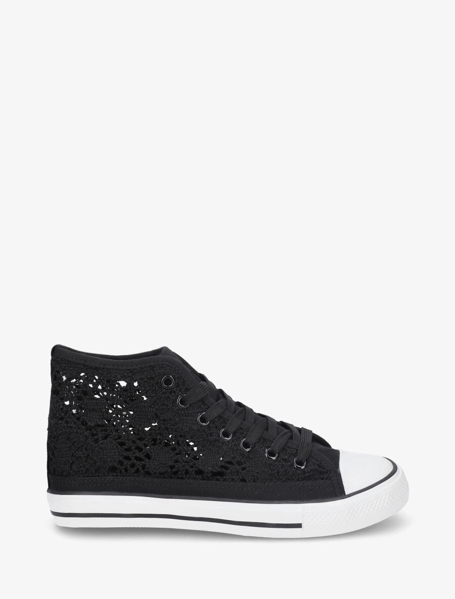 Tennis montantes en crochet - Noir - 1