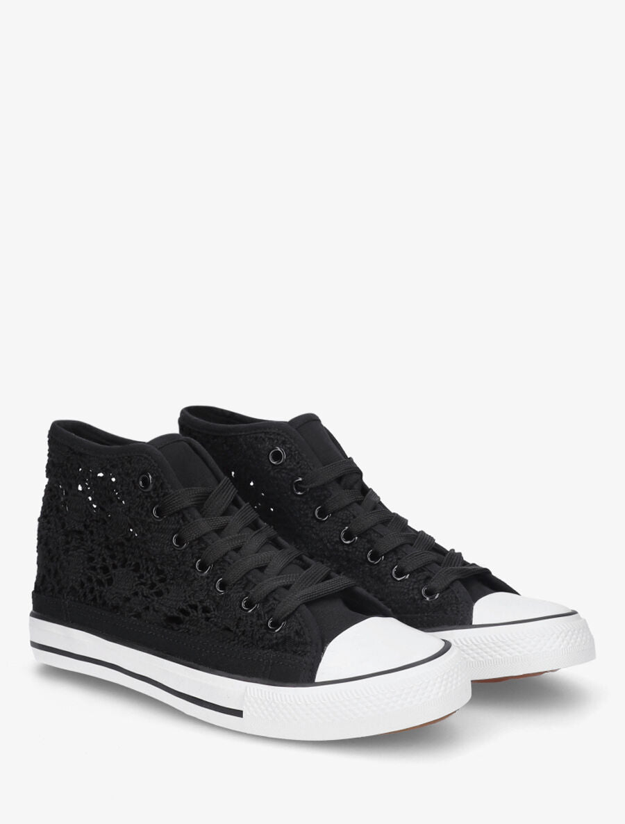 Tennis montantes en crochet - Noir - 4