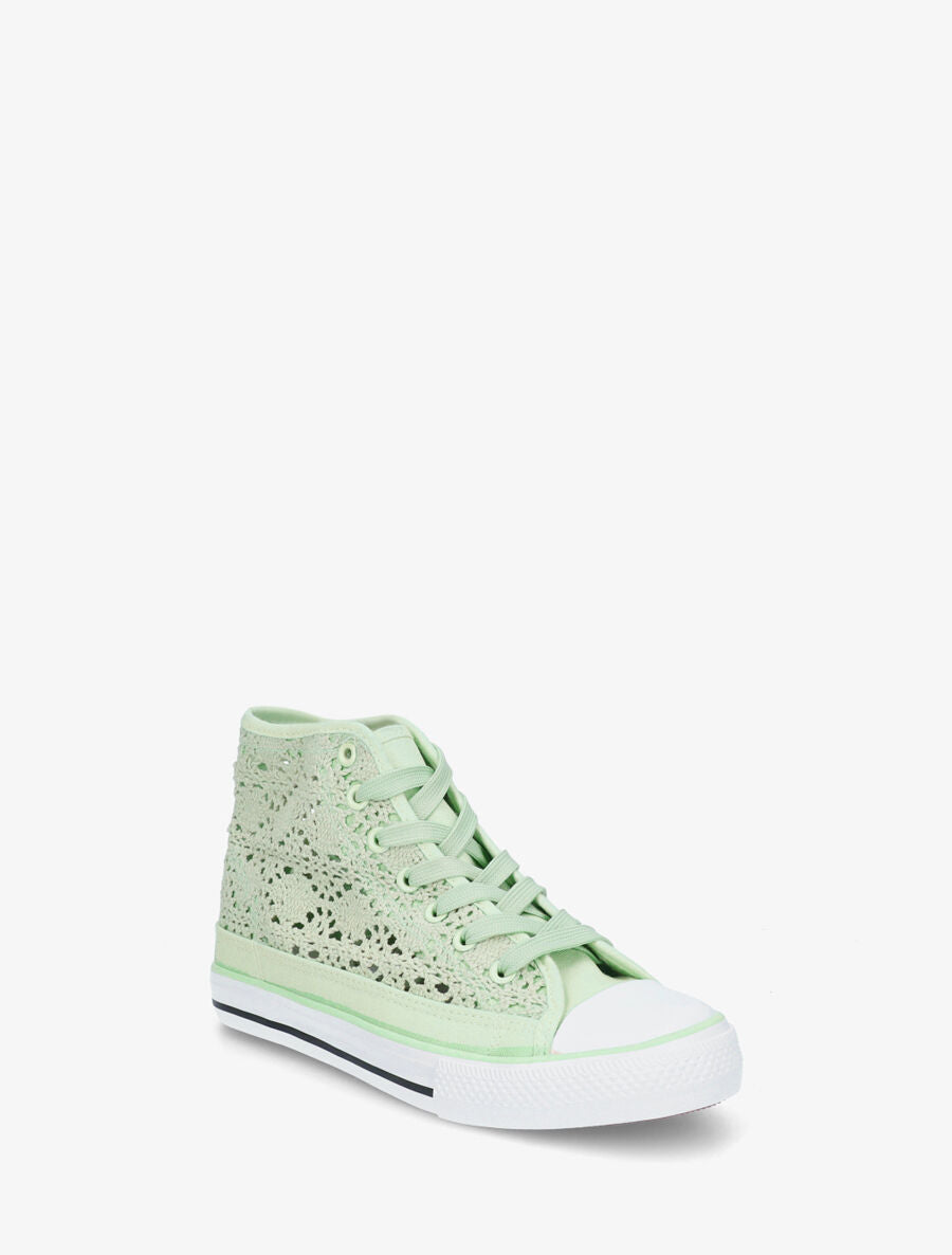 Tennis montantes en crochet - Vert d&
