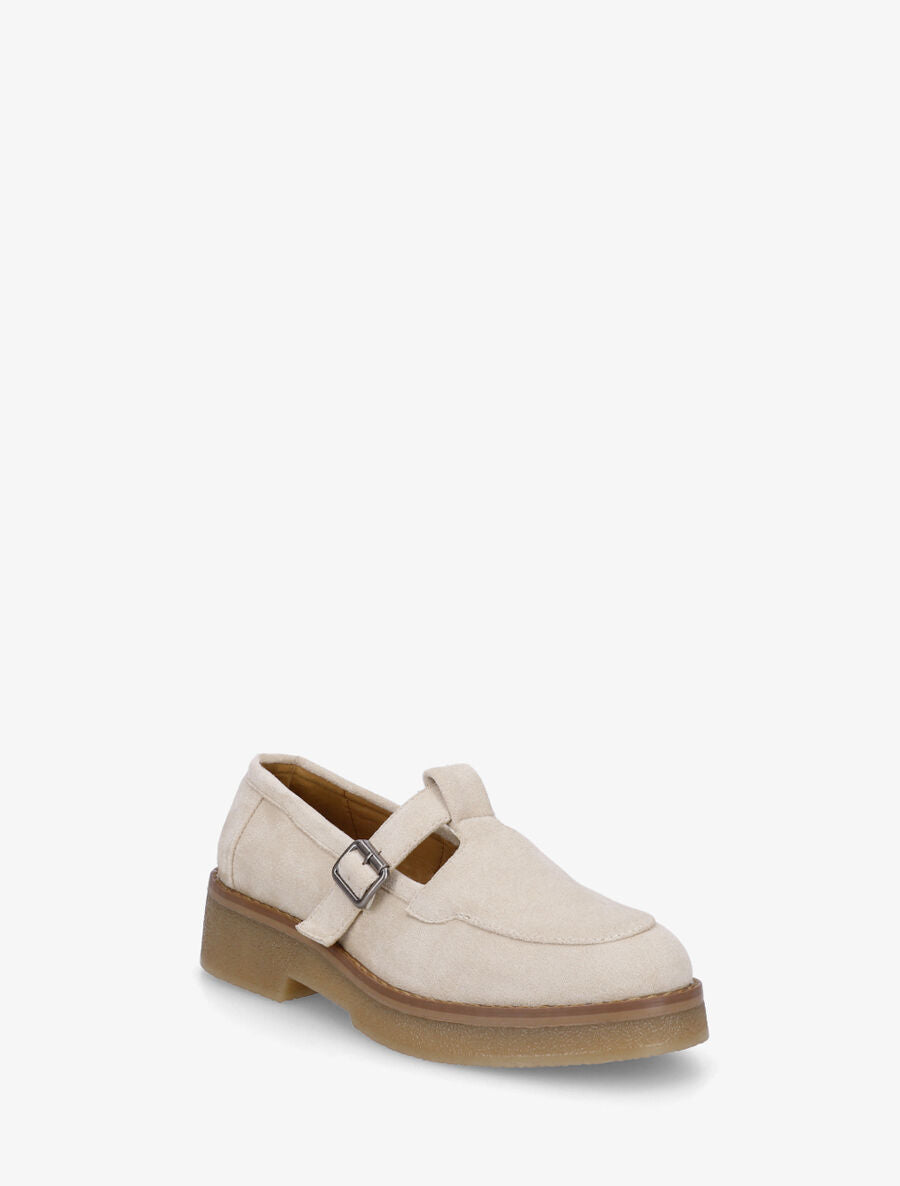 Mocassins en suédine à boucle - Beige - 2