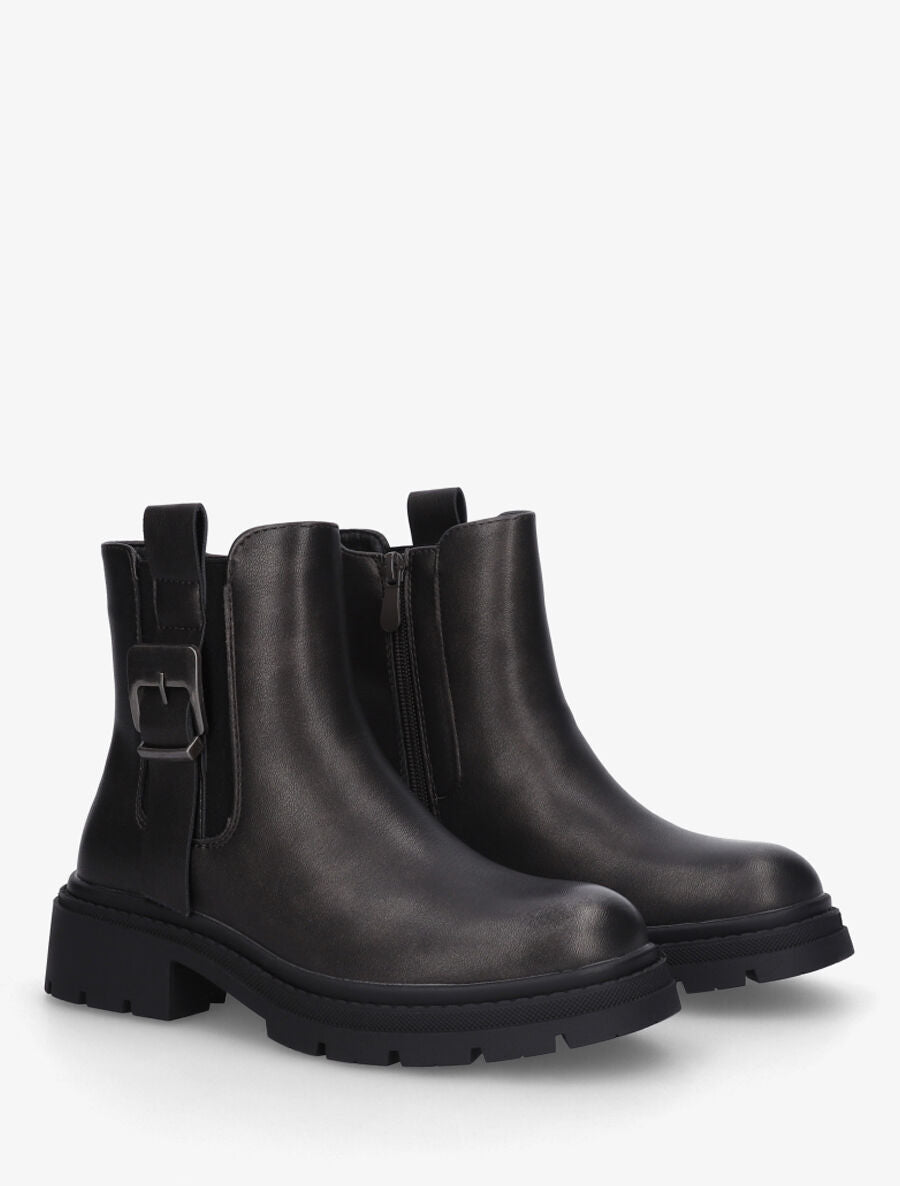 Bottines style chelsea à boucle décorative - Gun - 4