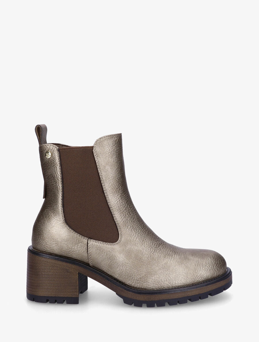 Bottines unies style chelsea - Bronze - 1