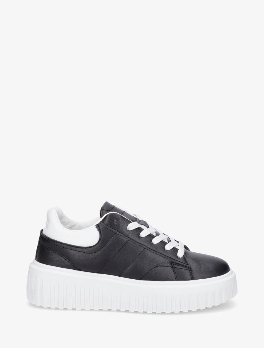 Sneakers à plateforme striée - Noir - 5