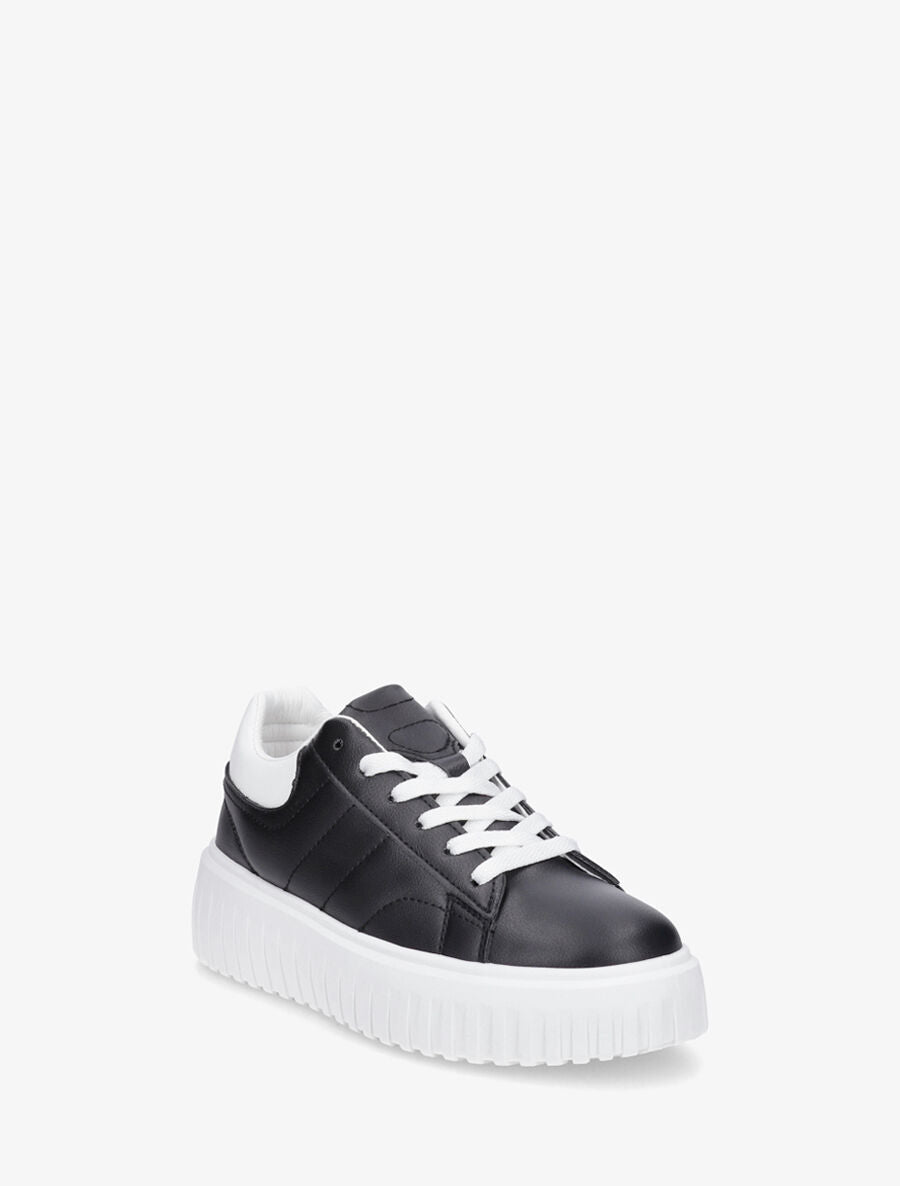 Sneakers à plateforme striée - Noir - 2