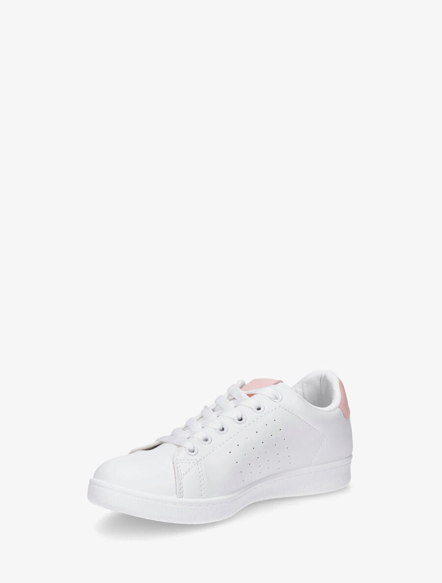 Tennis en simili à contrefort contrastant - Rose - 3