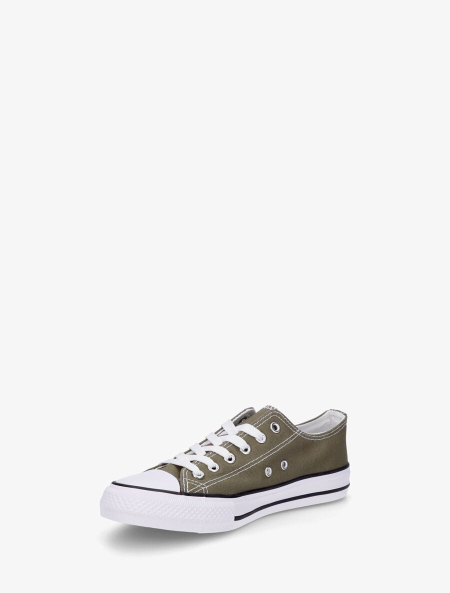 Baskets basiques en toile - Kaki - 3