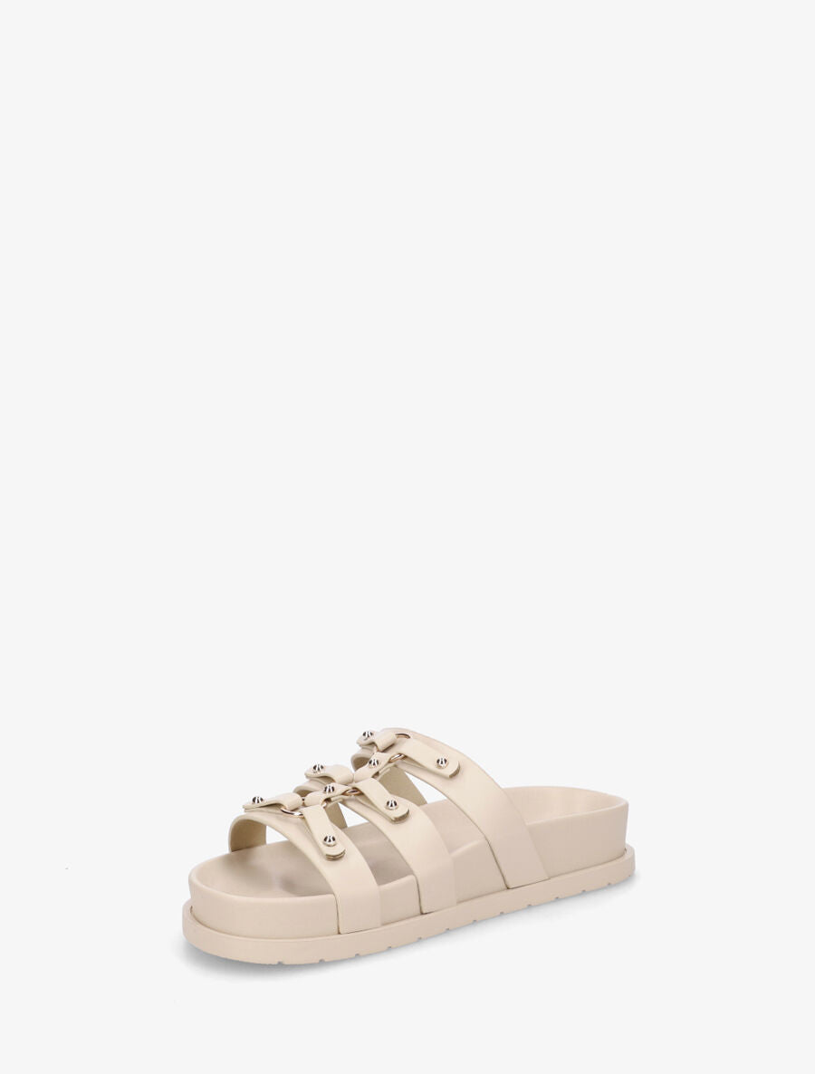 Claquettes cloutées style spartiates - Beige - 3