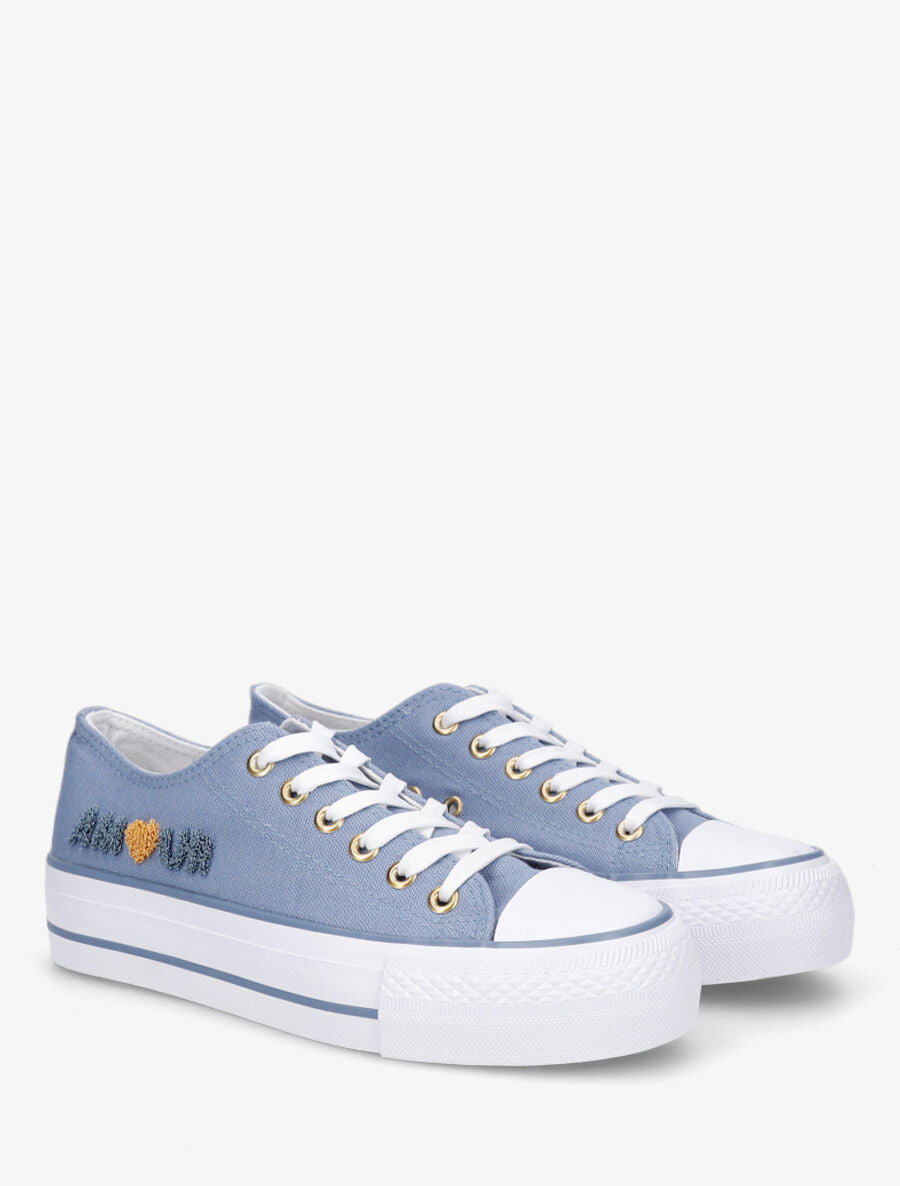 Tennis basse amour - Bleu clair - 4