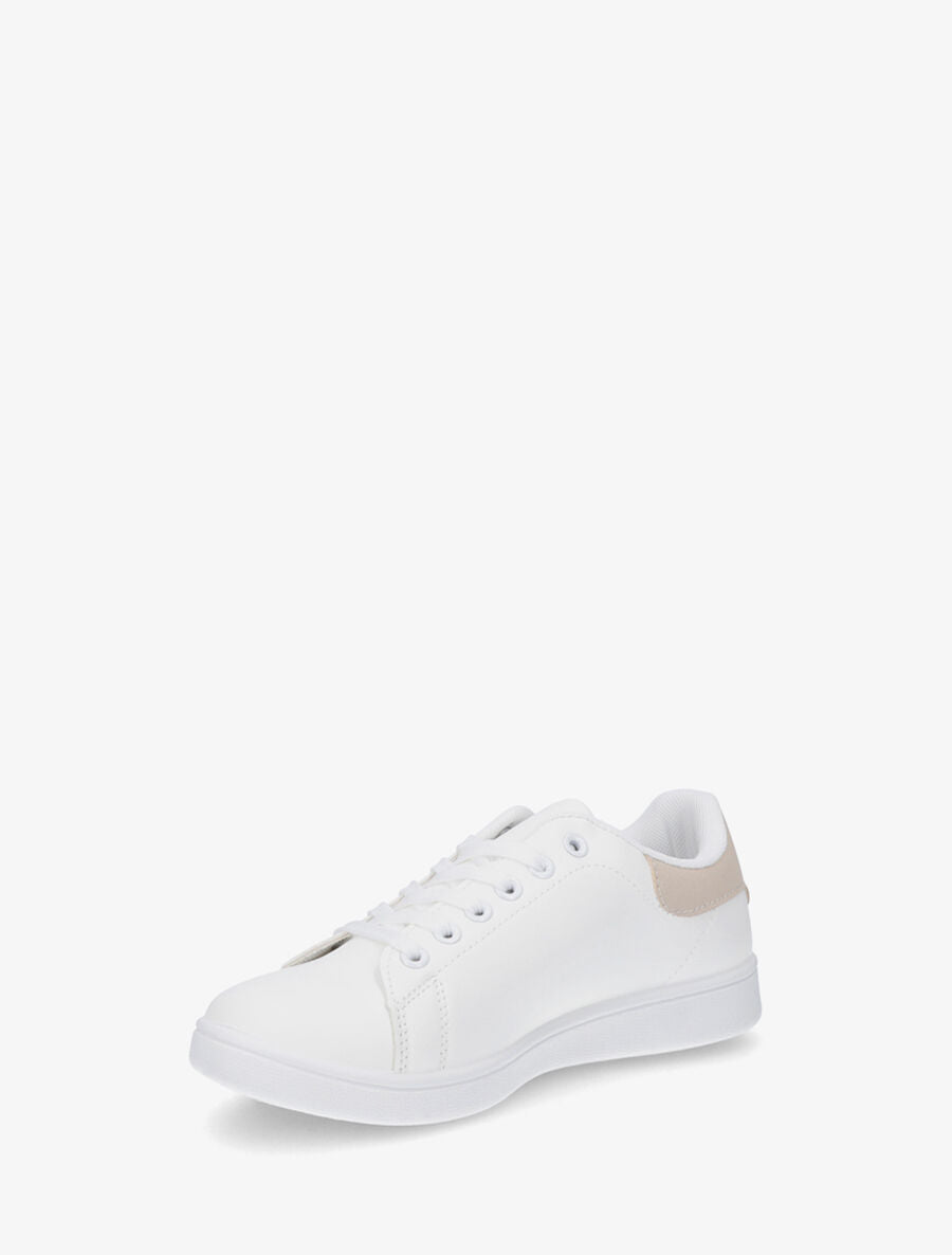 Sneakers classiques en simili - Beige - 3