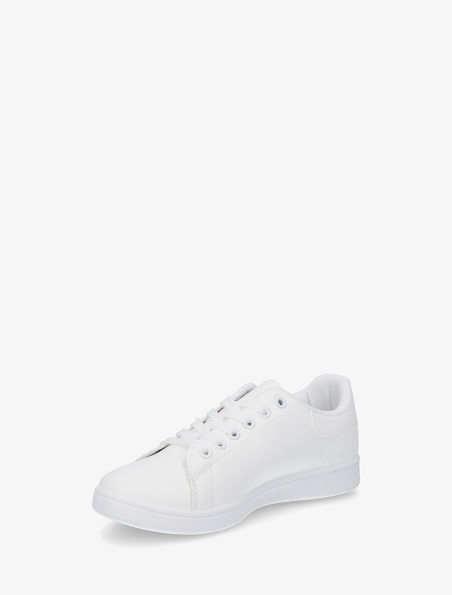 Sneakers classiques en simili - Blanc - 3