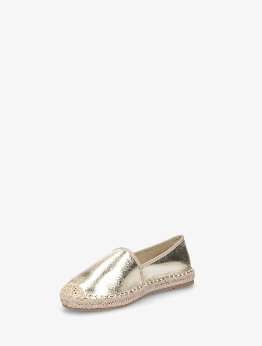 Espadrilles plates en simili nacré - Or - 3