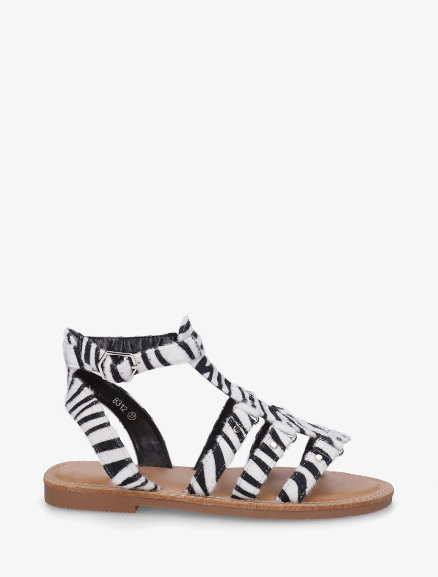 Nu-pieds cloutées style spartiate - Blanc - 1