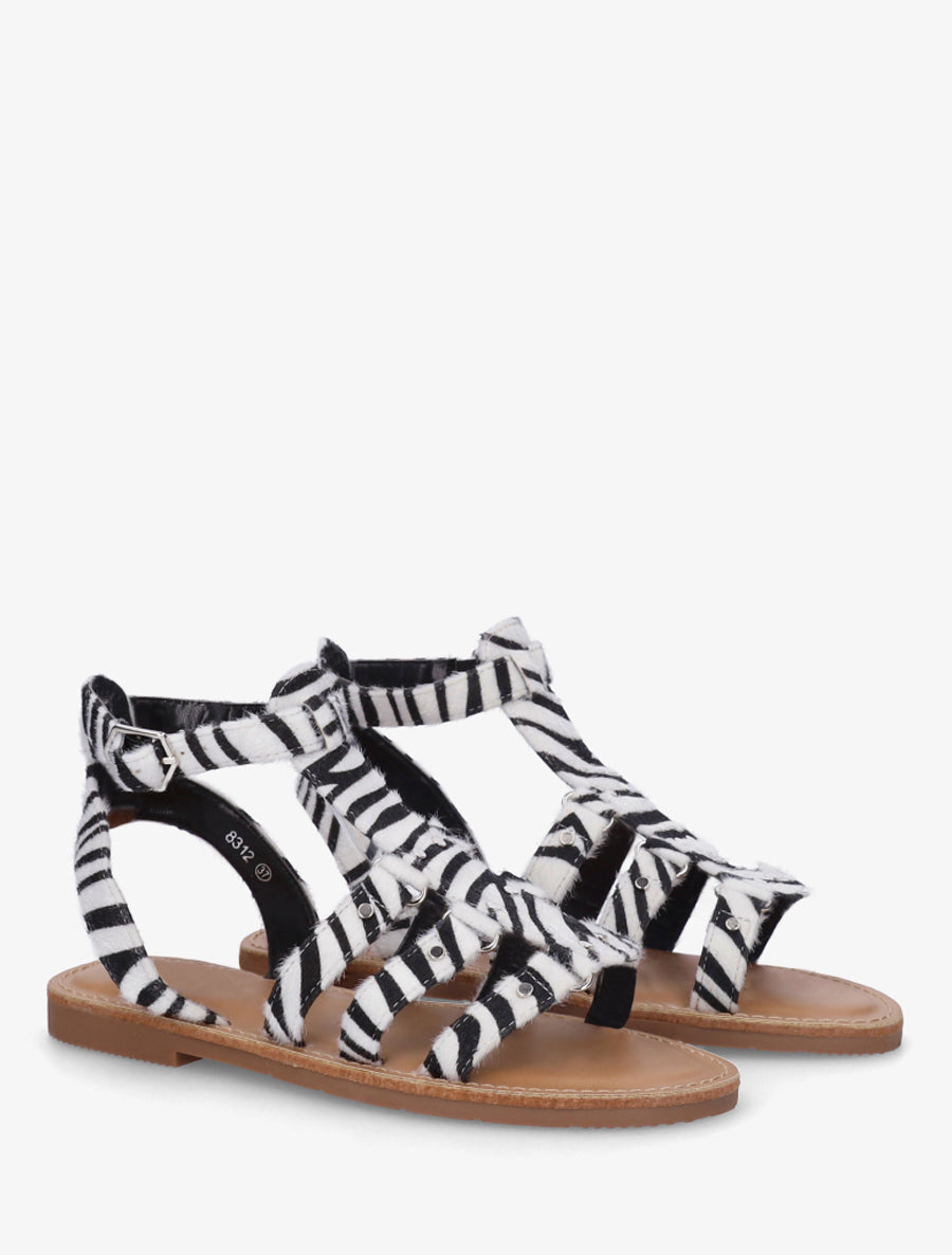 Nu-pieds cloutées style spartiate - Blanc - 4
