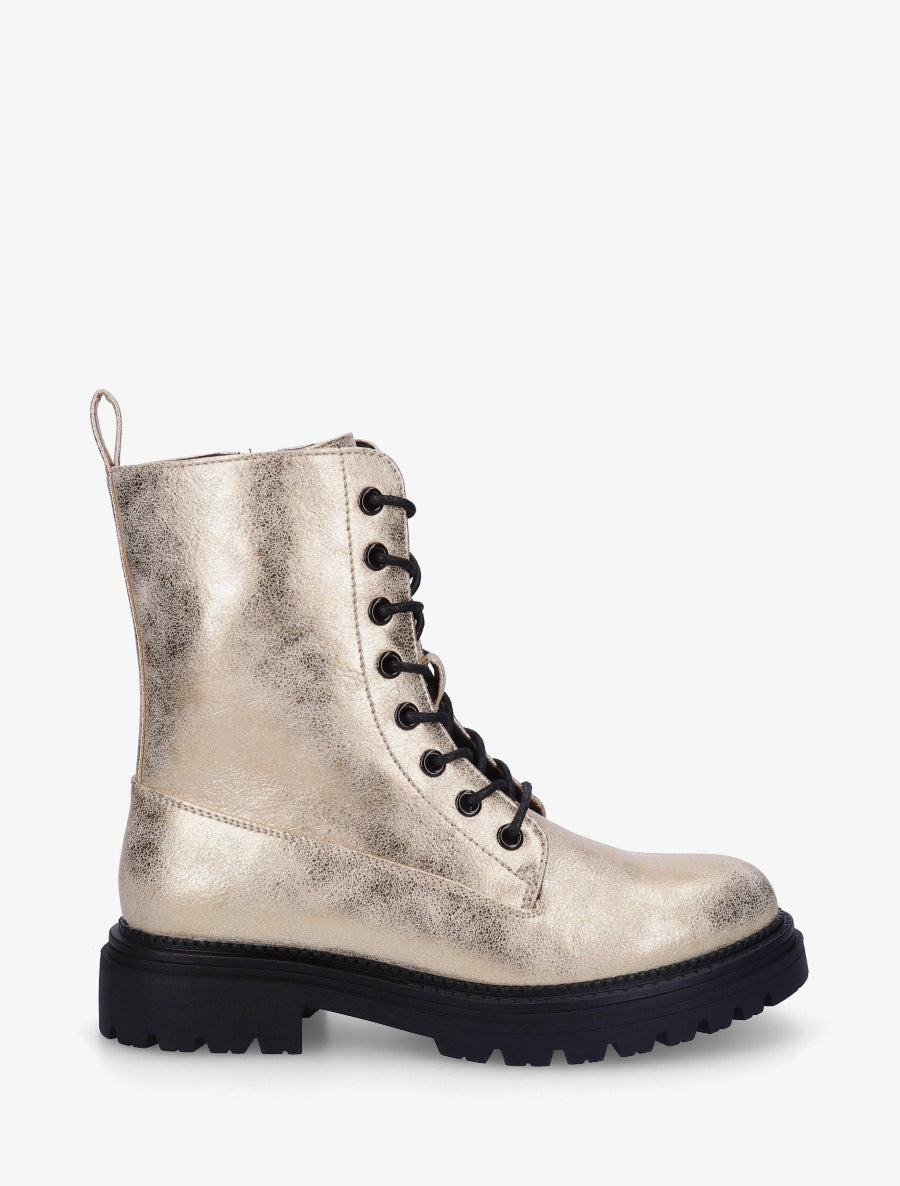 Boots en simili style rangers - Or - 1
