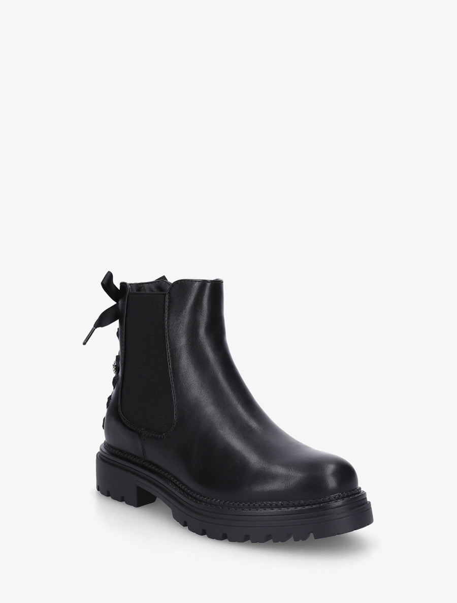 Bottines en simili à noeud - Noir - 2