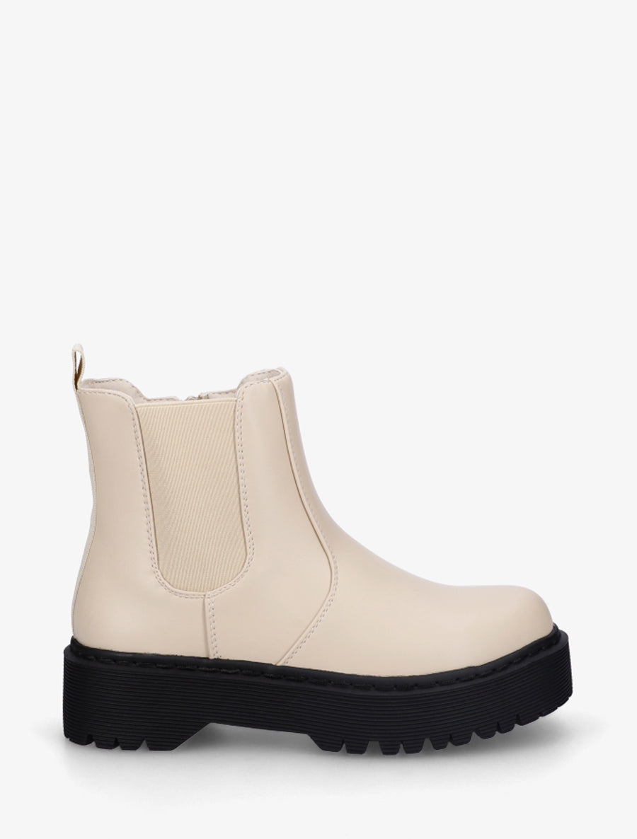 Bottines style chelsea - Beige - 1