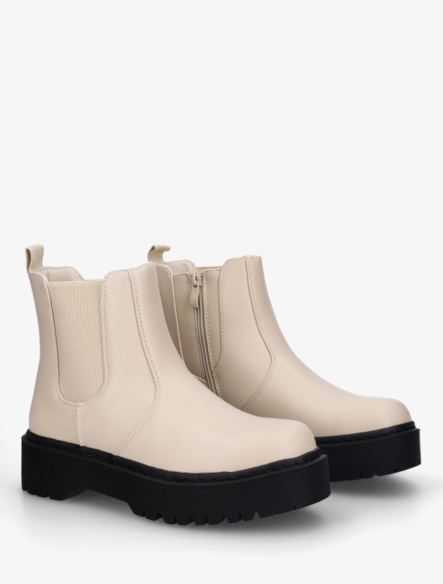Bottines style chelsea - Beige - 4