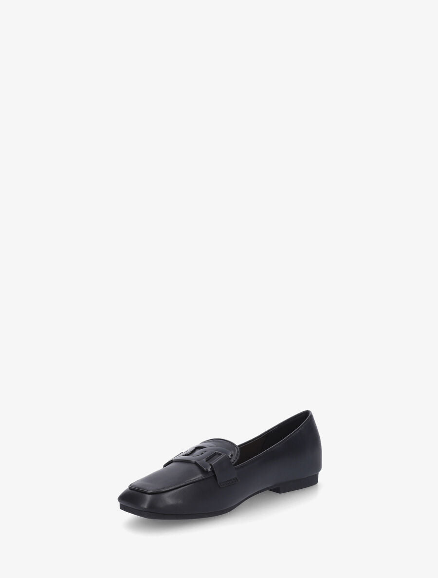 Mocassins bout carré à boucle - Noir - 3