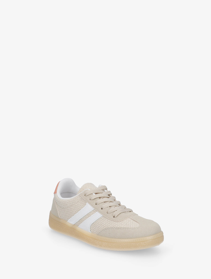 Baskets en toile et suédine - Beige - 2