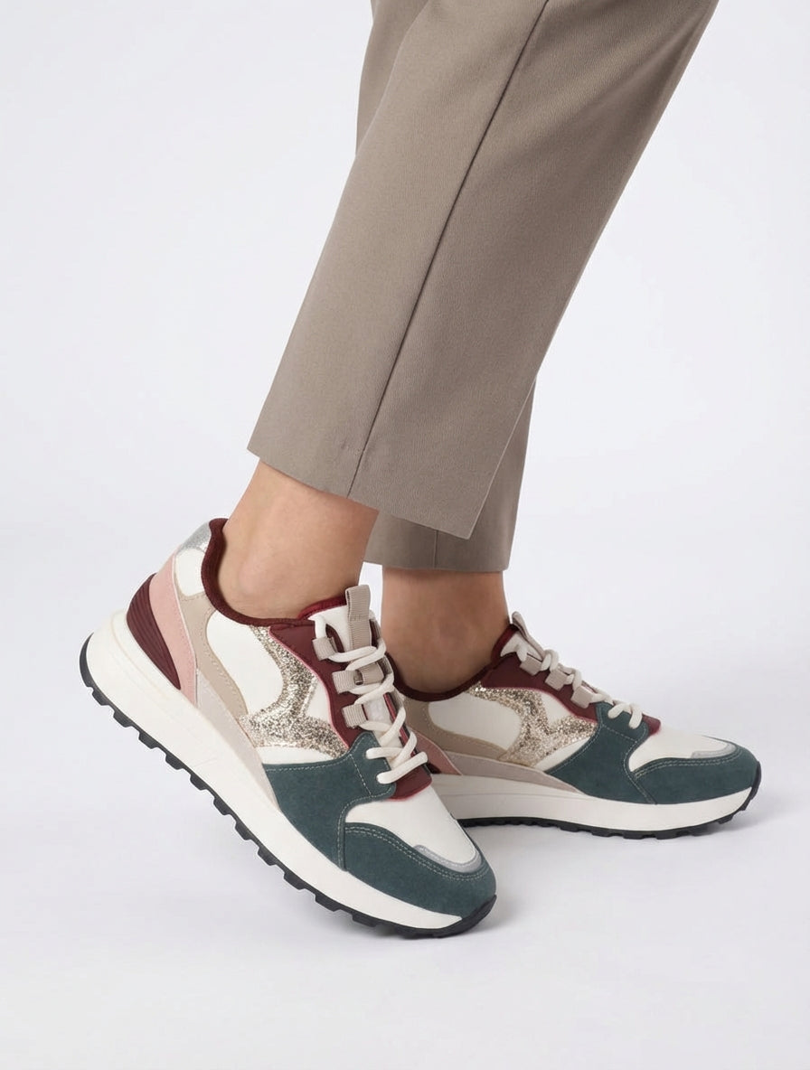 Zapatillas con apliques de fantasía - Verde oscuro
