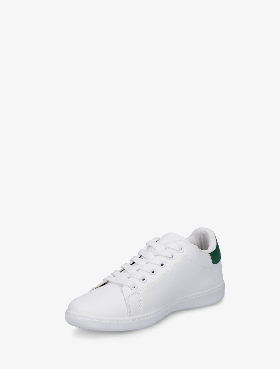 Sneakers basiques en simili - Vert - 3