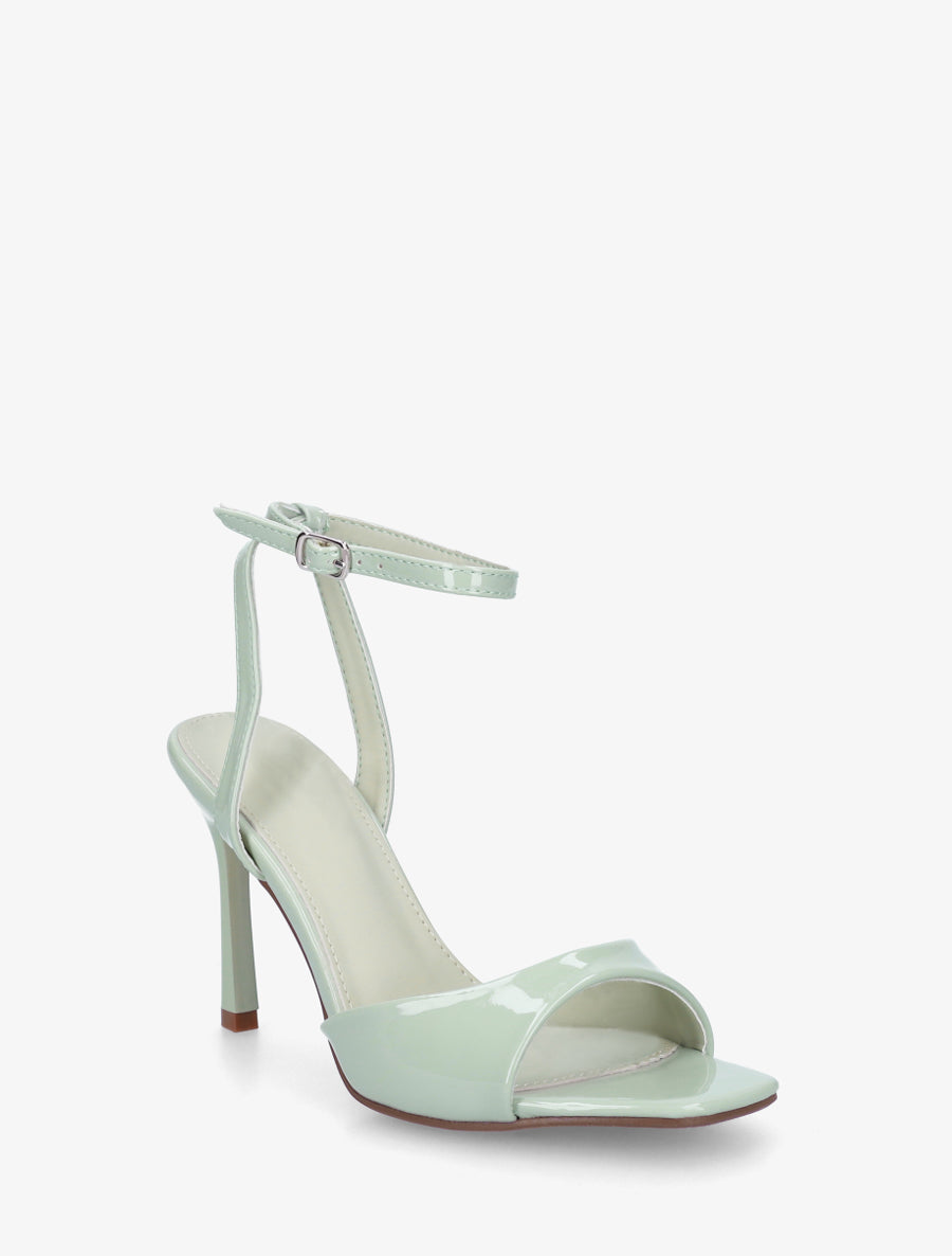Sandales vernies à talon aiguille - Vert d&