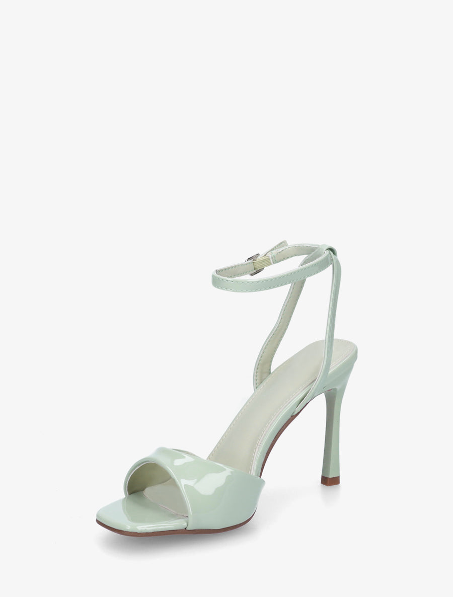 Sandales vernies à talon aiguille - Vert d&
