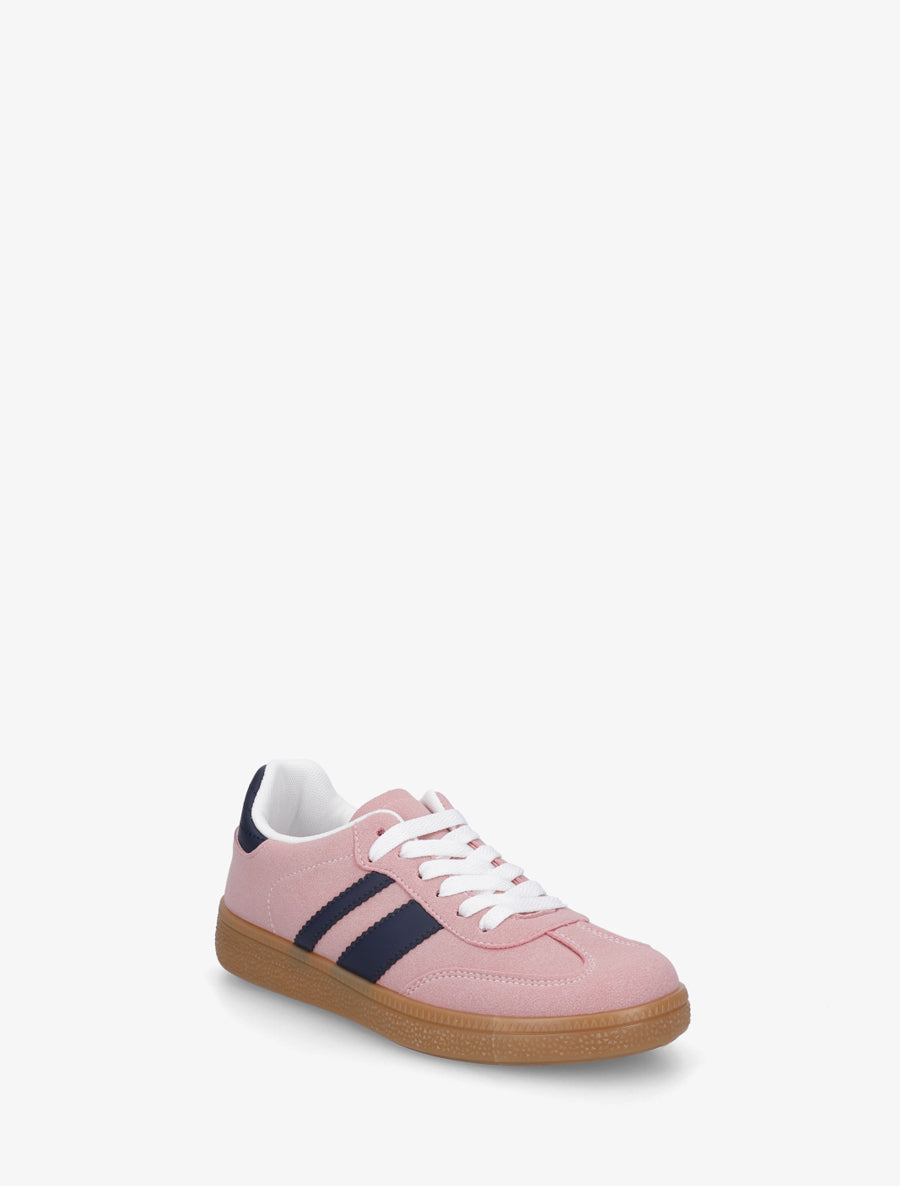 Sneakers à bandes contrastantes - Rose - 2