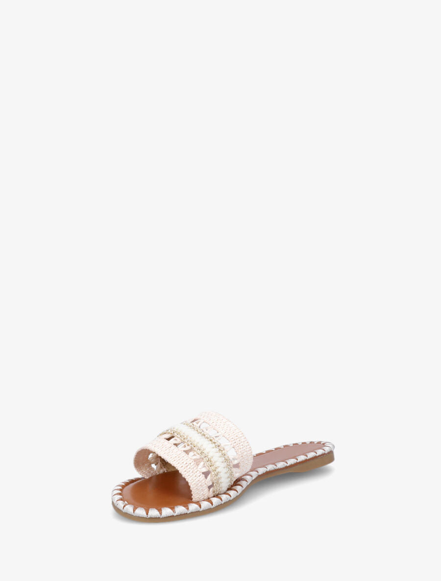 Claquette à semelle stylisée - Beige - 3