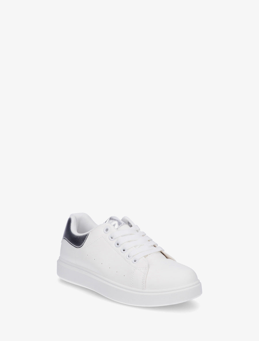 Baskets unies à contrefort contrastant - Argent - 2