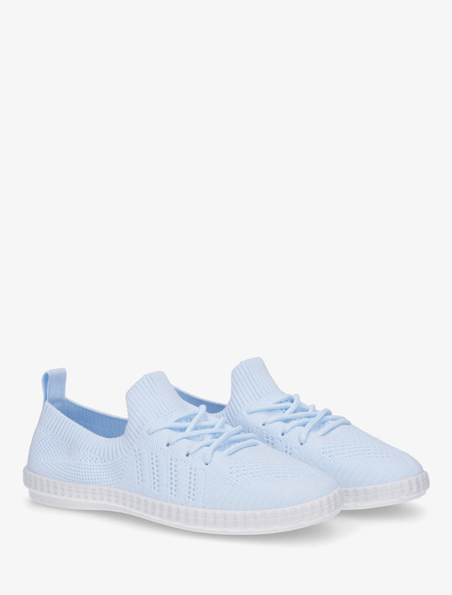 Tennis en tissu ajouré - Bleu ciel - 4